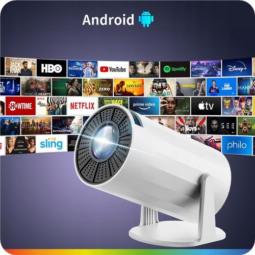 PROJEKTOR RZUTNIK ANDROID TV 4K WIFI FULL HD PRZENOŚNY SMART GŁOŚNIK na Arena.pl