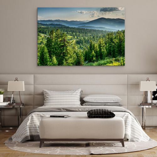 Obraz Do Jadalni KRAJOBRAZ Las Natura Mgła Góry Efekt 3D 100cm x 70cm na Arena.pl