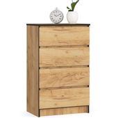 Komoda do salonu K 60 cm 4 szuflady - dąb craft