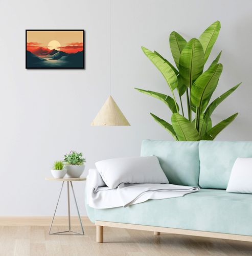 Plakat 45x30cm Zachód Słońca nad Górami na Arena.pl