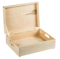 Pojemik z pokrywą skrzynka CRUZ 40x15x30cm pojemność 18l sosna fra