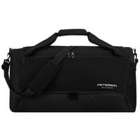 czarna, pojemna torba podróżna wykonana z wytrzymałego poliestru - peterson