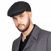 KASZKIET Męski Alessio Stylowy Elegancki FLAT CAP Jesień Zima Czapka