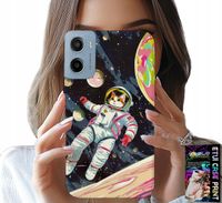 ETUI DO MOTOROLA E15 / G05 - KOCI ASTRONAUTA KOT KOSMOS OBUDOWA CASE