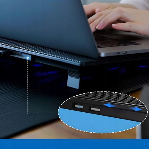 PODSTAWKA PODKŁADKA CHŁODZĄCA POD LAPTOPA NOTEBOOKA PODŚWIETLENIE 12-17'' na Arena.pl