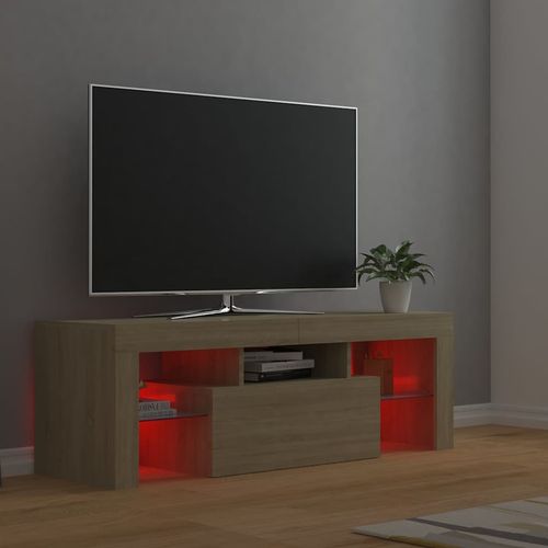 Szafka pod TV z oświetleniem LED, dąb sonoma, 120x35x40 cm na Arena.pl