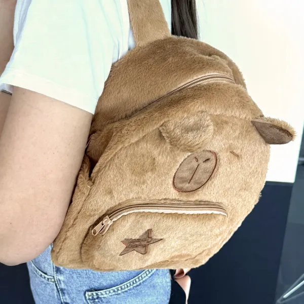 Plecak szkolny brązowy zdjęcie 7