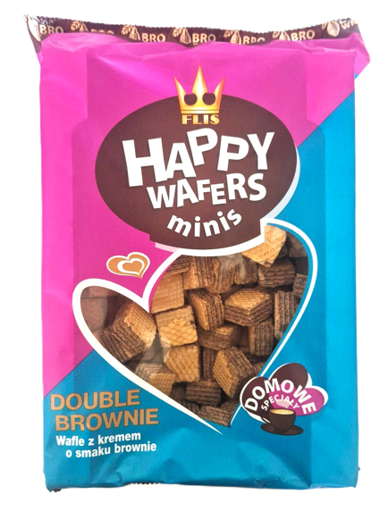 FLIS HAPPY WARERS MINI WAFELKI DOUBLE BROWNIE 560G zdjęcie 1