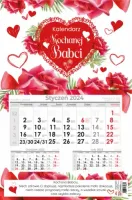 Prezent Dzień Babci Dzień Dziadka Kalendarz z życznieniami Kochanej Babci