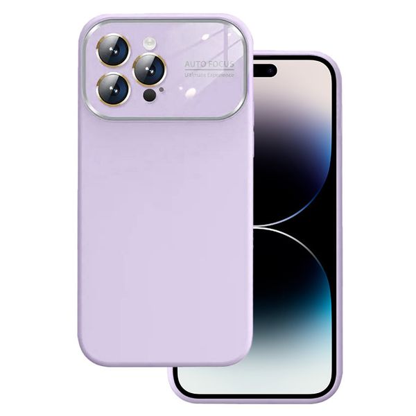 Soft Silicone Lens Case do Iphone 15 jasnofioletowy zdjęcie 1