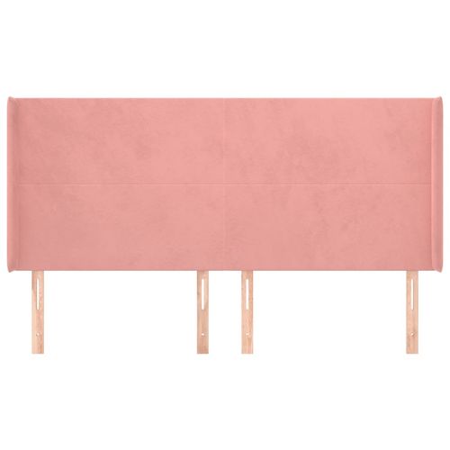 Zagłówek uszak, różowy, 163x16x118/128 cm, aksamit na Arena.pl