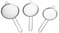 ZESTAW SITEK Sitko Metalowe STALOWE Kuchenne Cedzak Durszlak 3szt 2552