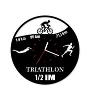 Zegar ścienny z płyty winylowej Triathlon 1/2 IM 42.8