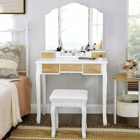 DUŻA ANTYCZNA TOALETKA XXL SEKRETARZYK 3 LUSTRA