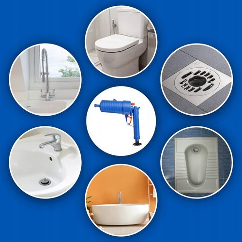 PISTOLET DO UDRAŻNIANIA RUR PRZEPYCHACZ WC TOALET ZLEWU KRET HYDRAULICZNY na Arena.pl