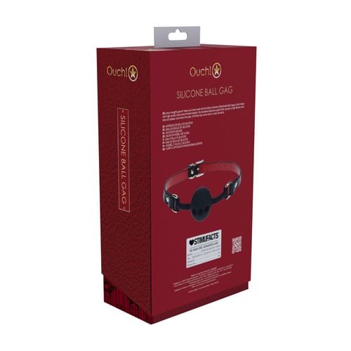 milan collection - silicone ball gag - black/red na Arena.pl