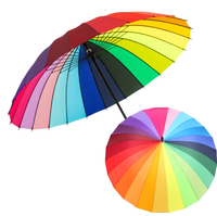 DUŻY PARASOL SKŁADANY PARASOLKA TĘCZOWA AUTOMATYCZNA XL KOLOROWA