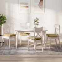 Poduszki na siedziska 4 pcs Szary zielony 40 x 40 x 6 cm