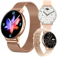 SMARTWATCH ZEGAREK DAMSKI POLSKIE MENU ROZMOWY SPORT PULS 2 PASKI AMOLED