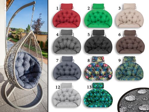 Poduszka pikowana na fotel wiszący KOKON gniazdo poducha na huśtawkę na Arena.pl