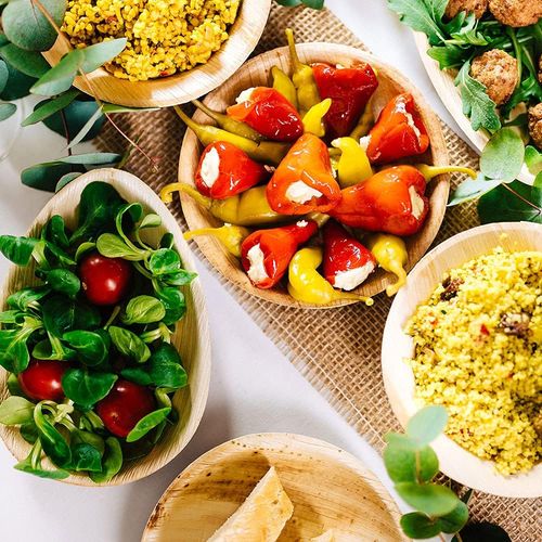 Talerze jednorazowe biodegradowalne z liści palmowych BIOZOYG 15cm 125zt. na Arena.pl