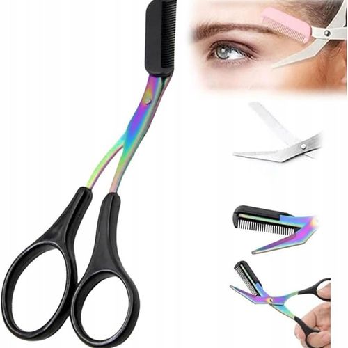 Nożyczki do przycinania brwi z grzebieniem Regulacja stylu przycinania brwi na Arena.pl