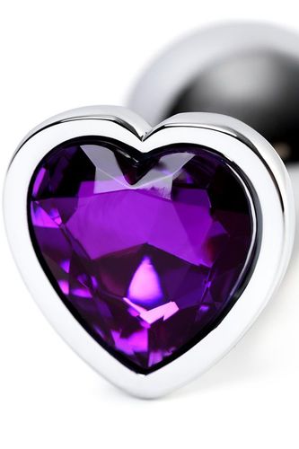 silver anal plug with purple gem heart shaped na Arena.pl
