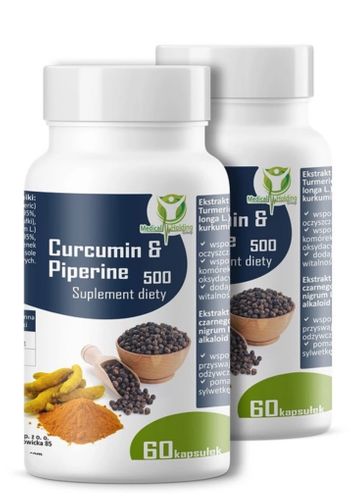 CURCUMIN & PIPERINE 120 KAPSUŁEK OSTRYŻ PIEPRZ na Arena.pl
