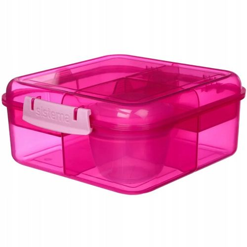 LUNCH BOX ŚNIADANIÓWKA SISTEMA POJEMNIK BOX BENTO 1250ml Z PRZEGRÓDKAMI SOS na Arena.pl