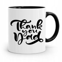 Kubek Czarny Prezent Na Dzień Ojca Thank You Dad Z Nadrukiem Ze Zdjęciem