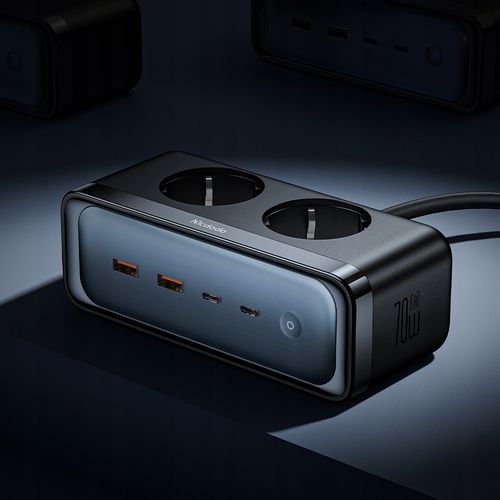 MCDODO Ładowarka Sieciowa GAN TYP C 6x USB-C 70W Czarna, Quick Charge na Arena.pl