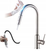 Bateria kuchenna dotykowa Niklowana wąska wylewka