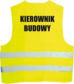 KAMIZELKA ODBLASKOWA z nadrukiem KIEROWNIK BUDOWY