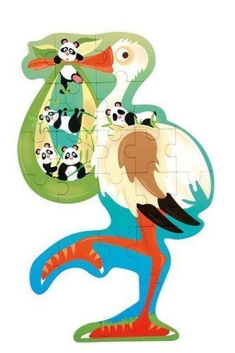 SCRATCH Puzzle konturowe BOCIAN 24 elementy na Arena.pl