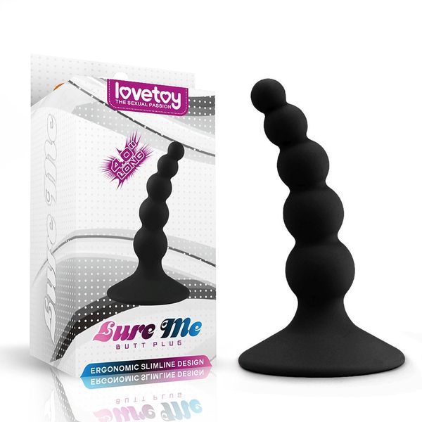 Lure Me Beaded Anal Plug Black zdjęcie 1
