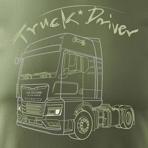 Koszulka z ciężarówką Iveco prezent dla kierowcy Tira TIR męska khaki REGULAR L na Arena.pl