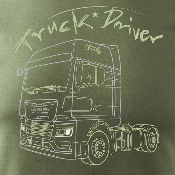 Koszulka z ciężarówką Iveco prezent dla kierowcy Tira TIR męska khaki REGULAR L zdjęcie 2