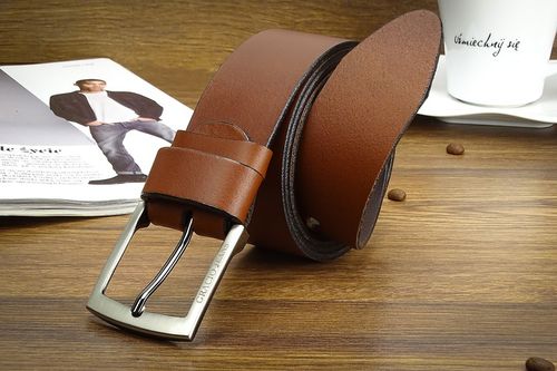 PASEK męski Gracio BRĄZ SZEROKI do spodni JEANS na Arena.pl