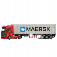 MERCEDES-BENZ SAMOCHÓD CIĘŻARÓWKA NACZEPA MAERSK SZARY DO ZABAWY 1:24