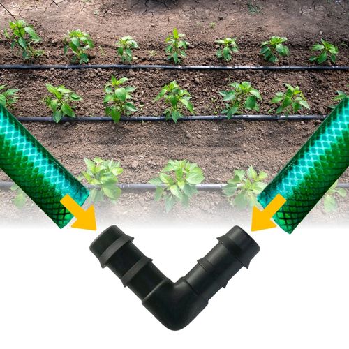 ZESTAW 10X KOLANKO ŁĄCZNIK DO LINII KROPLUJĄCEJ WĘŻY RUR WCISKANY WTYK ∅16 na Arena.pl