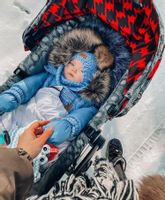 Śpiworek zimowy do wózka szary mat