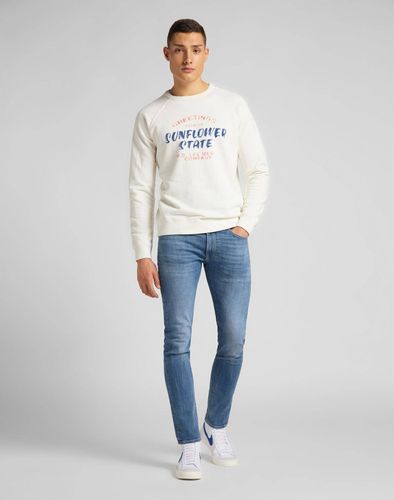 MĘSKA BLUZA LEE RAGLAN GRAPHIC SWS ECRU L83NSPNQ 2XL na Arena.pl