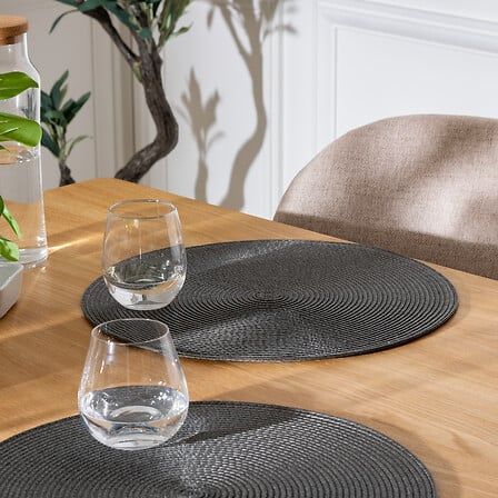 Podkładka 38 cm pleciona szara zdjęcie 2