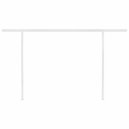 Automatycznie zwijana markiza ze słupkami 4x3 m, pomarańcz-brąz na Arena.pl