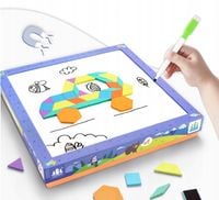 magnetyczne puzzle klocki kształty zkb-987