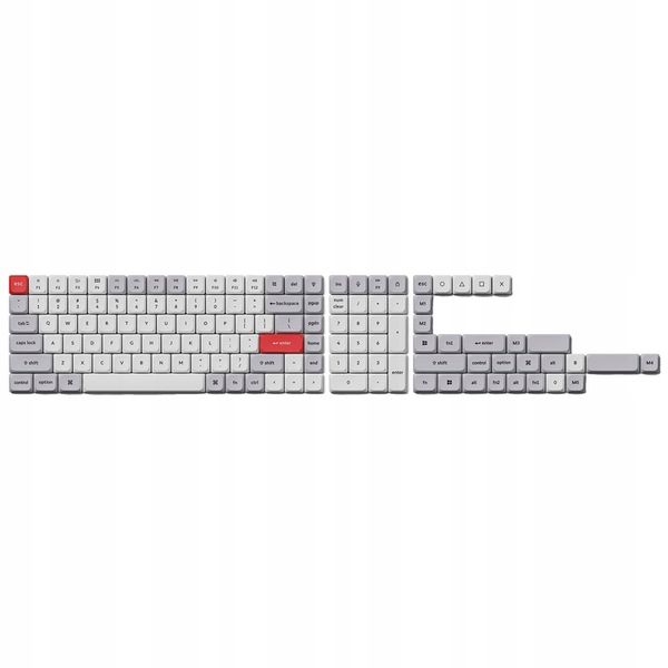 Keychron Keycaps Low Profile Dye-Sub PBT LSA-Light Gray and White Full Set zdjęcie 1