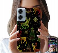 ETUI DO MOTOROLA MOTO G85 5G - RENIFER, PŁATEK ŚNIEGU, CHOINKA + SZKŁO