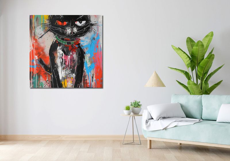 Obraz 100x100cm Gburowaty Kiciak zdjęcie 2