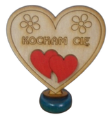 serce stojące eko kocham cię   11,5 x 10,5