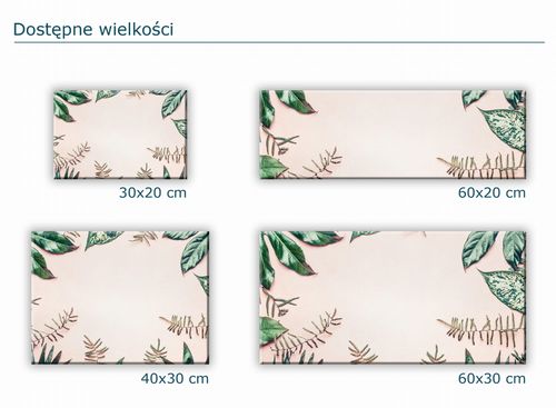 SZKLANA DESKA KUCHENNA 30x20 281a Liście na Arena.pl